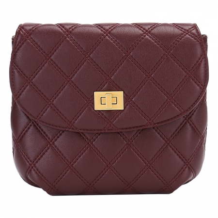 Pu leather mini quilted  chest bag for girl