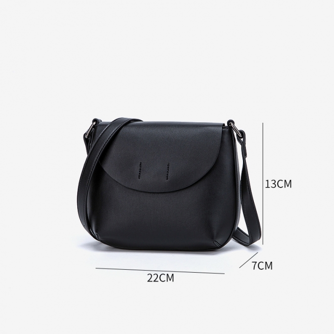 borsetta da donna in pelle nera con design di fabbrica 