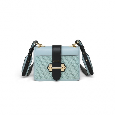 fornitore professionale borsa a tracolla da donna con logo personalizzato blu piccola nuova moda donna