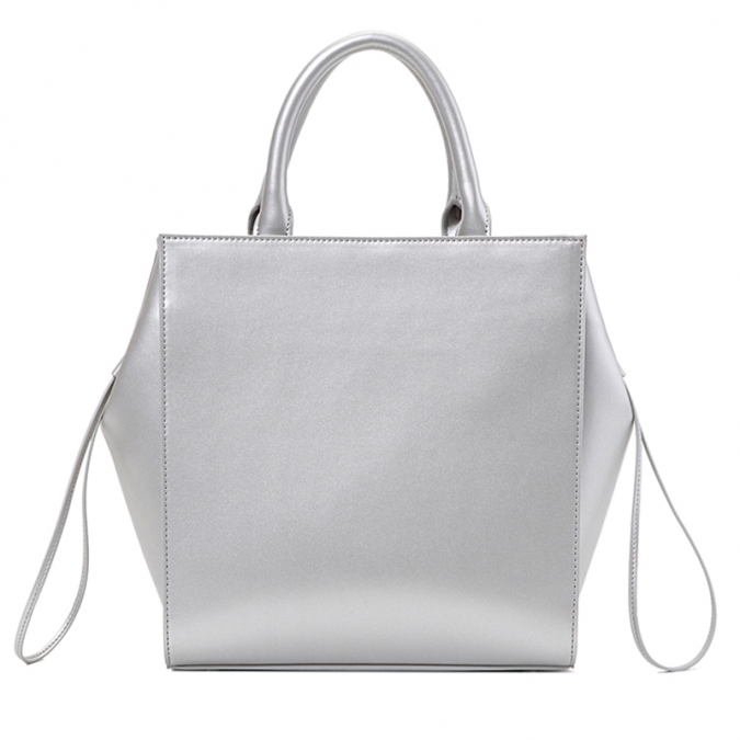 High Quality Silver color Women Designer Tote Bags with Studs for ladies 