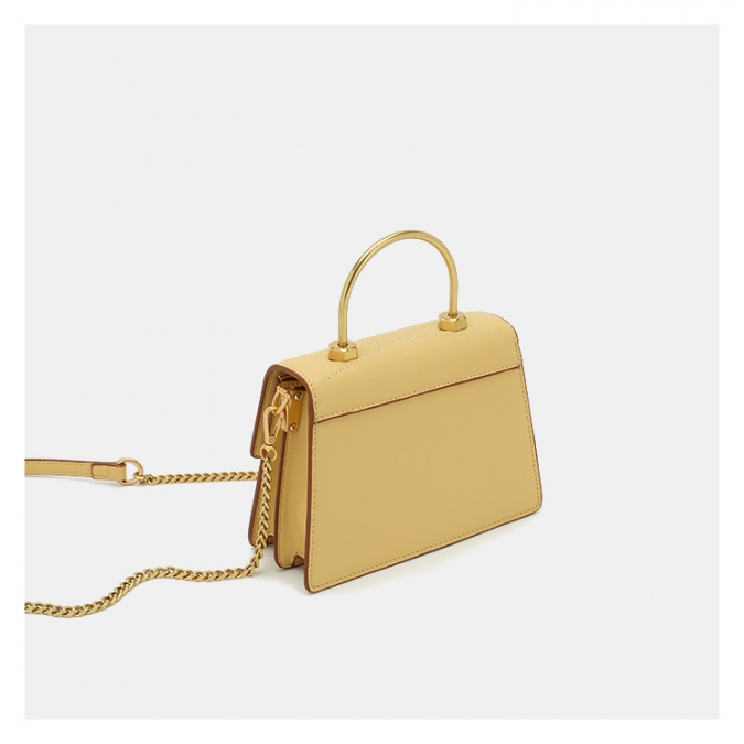borse a tracolla personalizzate colore giallo moda 2020 con manico in metallo 