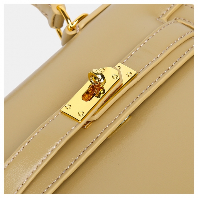 borsa tote in pelle vegan con logo personalizzato giallo da donna di design con serratura 