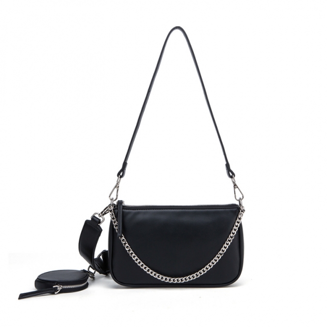 nuova borsa a tracolla con cerniera piccola da donna alla moda con portafoglio rotondo piccolo 
